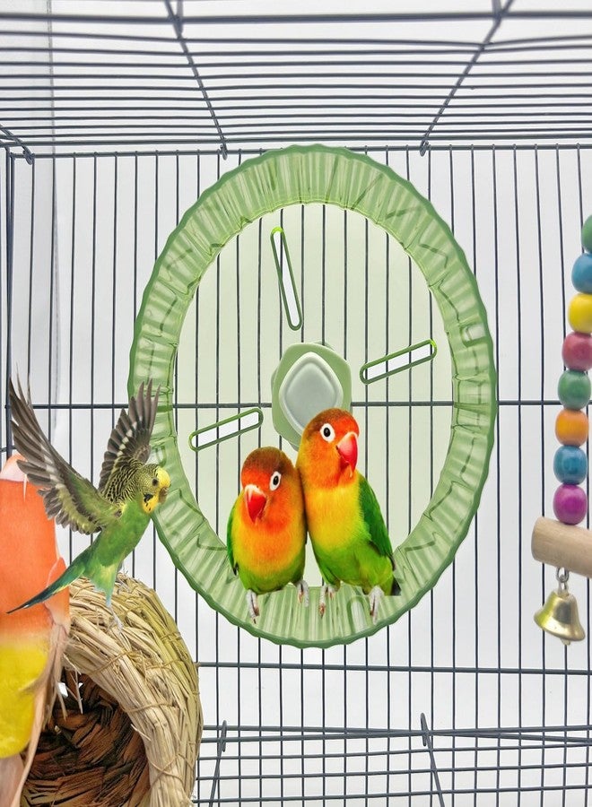 Odebyata Birds Running Wheel Exercise Toys, Parrot Hamster Exercise Wheel Toy, Quiet Running Wheel for Parrots Bird Parakeets Hamster Guinea Pig Budgie Lovebird and More (Green) - Image 5